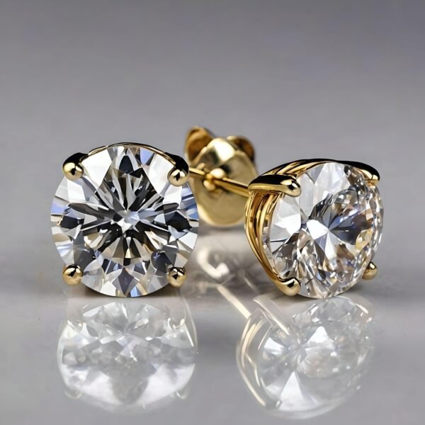 Amaya Signature Stud Earrings Round 0.5-2ct - Image 3