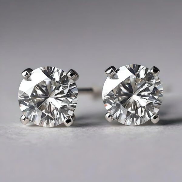 Amaya Signature Stud Earrings Round 0.5-2ct - Image 5