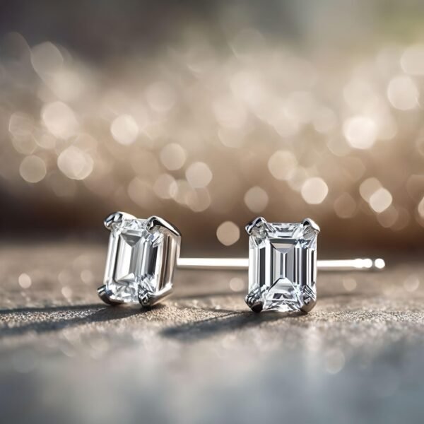 Amaya Signature Stud Earrings Emerald Cut 0.5-2ct