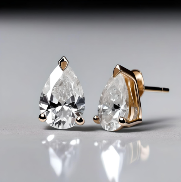 Amaya Signature Stud Earrings Pear Cut 0.5-2ct - Image 3