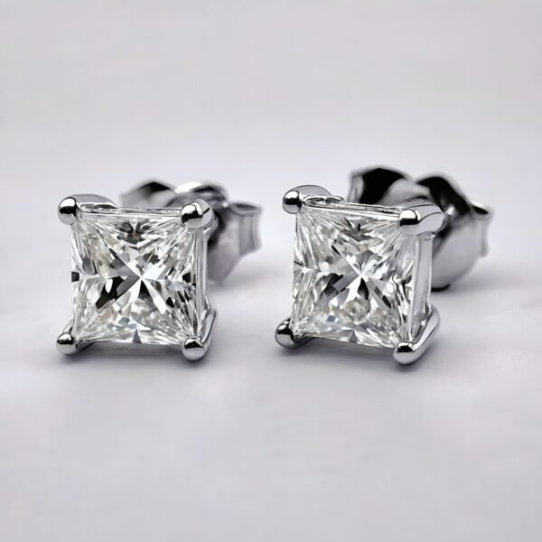 Amaya Signature Stud Earrings Princess Cut 0.5-2ct - Image 3