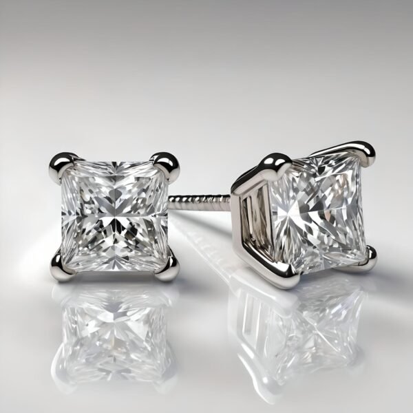 Amaya Signature Stud Earrings Princess Cut 0.5-2ct - Image 4