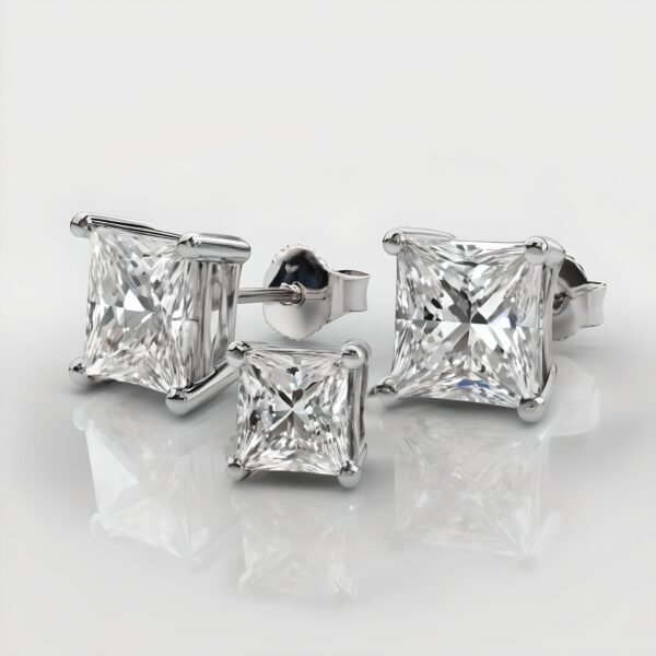 Amaya Signature Stud Earrings Princess Cut 0.5-2ct - Image 5