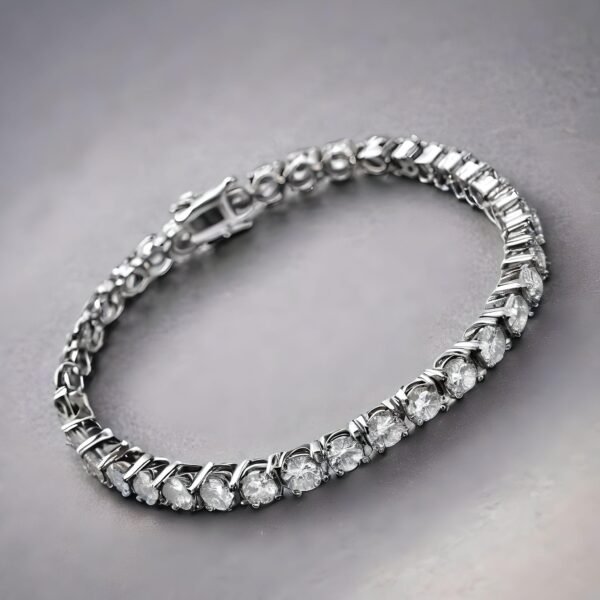 Amaya Signature Tennis Bracelet Round Lab Diamond H/SI 5ct, 7ct or 10ct - Image 2